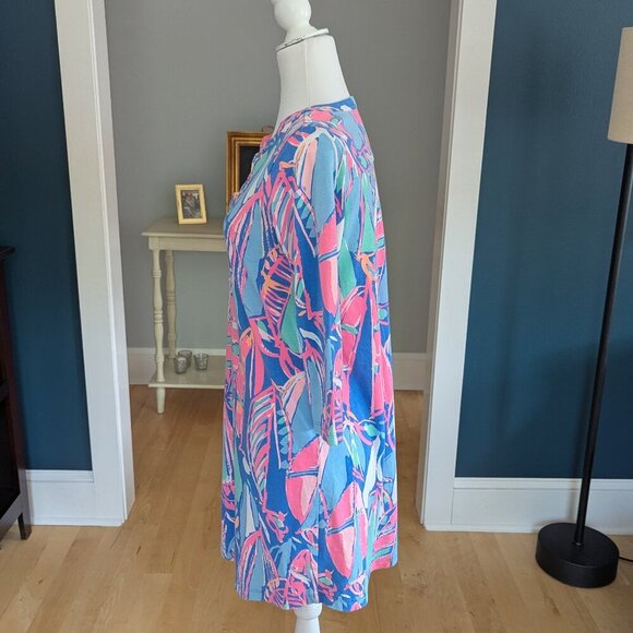 Lilly Pulitzer Ali Out To Sea Tunic T-Shirt Dress Size Small Nautical Theme - Picture 5 of 11